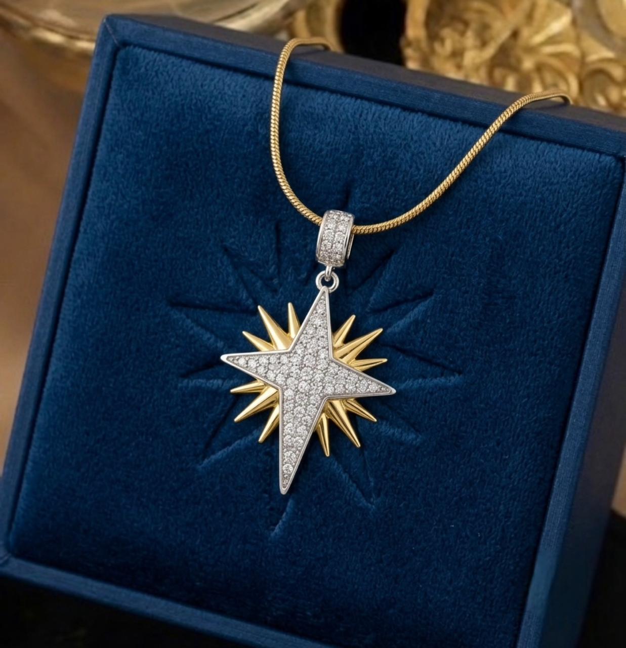 Pave Crystal Star Necklace