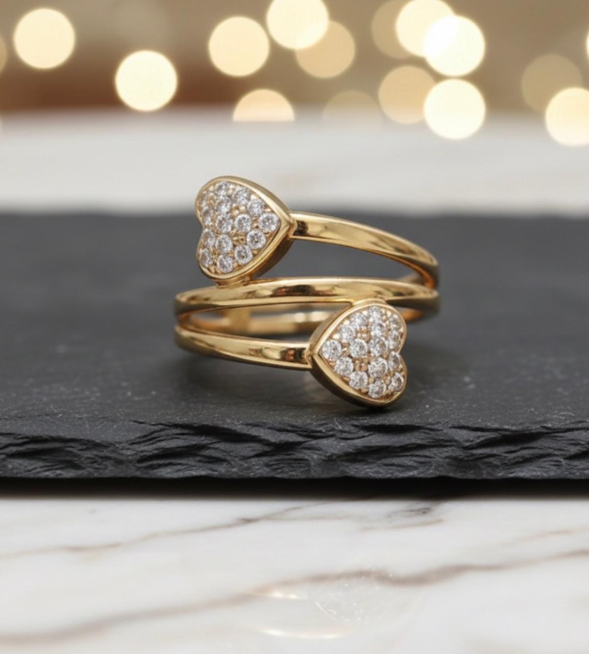 Double Heart Bypass Ring